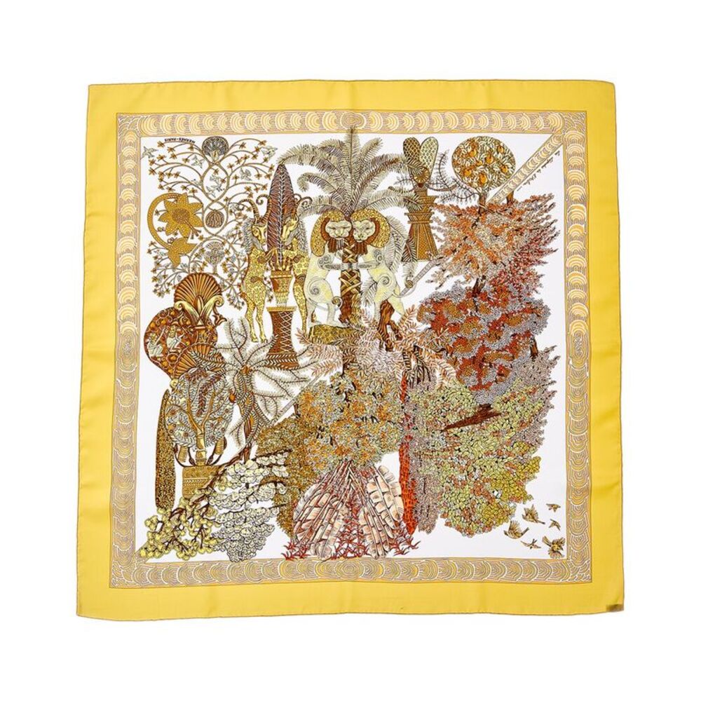 Hermès Les Légendes De L'arbre Annie Faivre Silk Scarf (Authentic Pre-Loved)